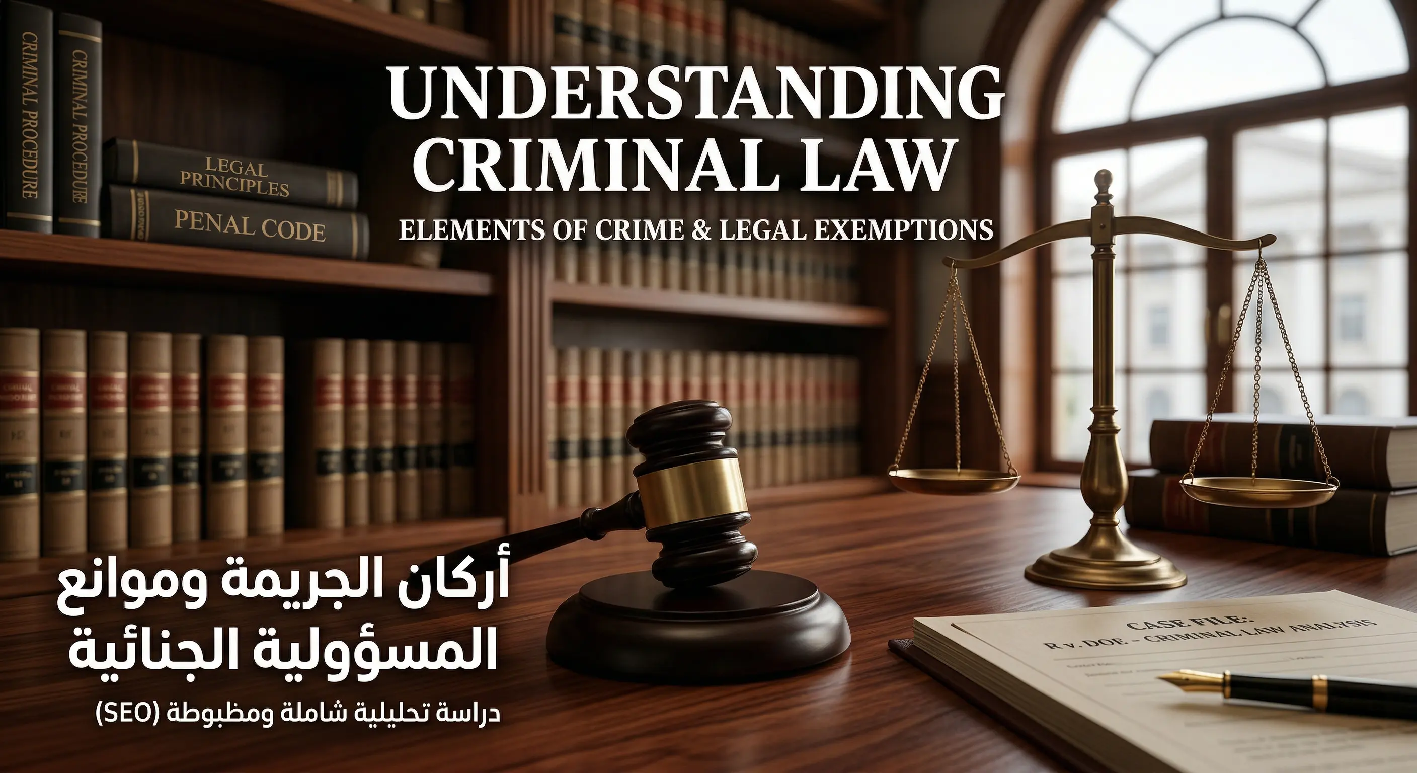 أركان الجريمة وموانع المسؤولية في القانون الجنائي